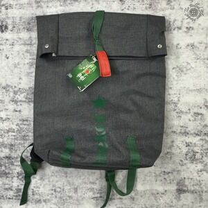 NWT Heineken Soft Side Cooler Backpack Gray Insulated Fold-Top Korean‎ Promo